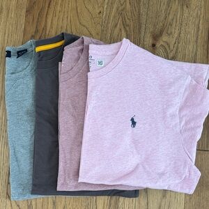 Set of 4 Men’s short sleeve T- Shirts; Polo by Ralph Lauren and others